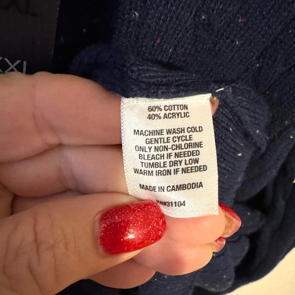 NWT NAVY SUPER SOFT!! V-Neck Sweater PLUS 2X #CL - Picture 8 of 11